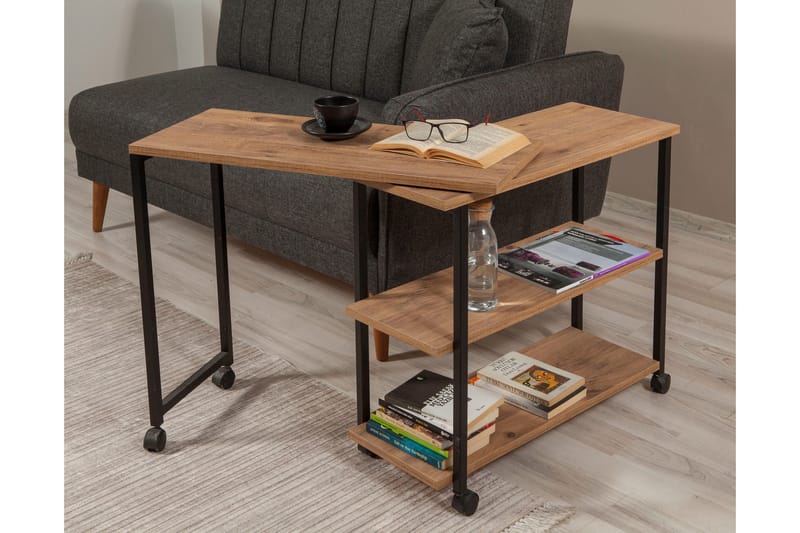 Lantenot Sidebord 76cm - Natur / Svart - Møbler - Bord - Avlastningsbord & sidobord - Lampebord & sidebord