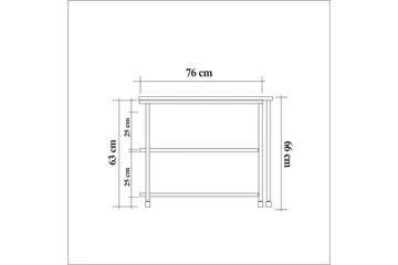 Lantenot Sidebord 76cm - Natur / Svart - Møbler - Bord - Avlastningsbord & sidobord - Lampebord & sidebord