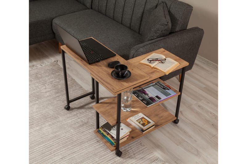 Lantenot Sidebord 76cm - Natur / Svart - Møbler - Bord - Avlastningsbord & sidobord - Lampebord & sidebord