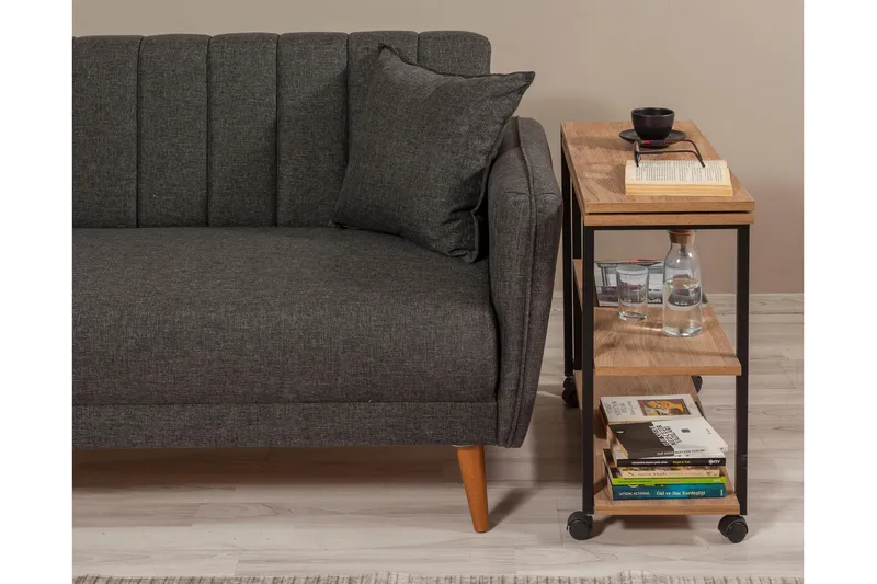 Lantenot Sidebord 76cm - Natur / Svart - Møbler - Bord - Avlastningsbord & sidobord - Lampebord & sidebord