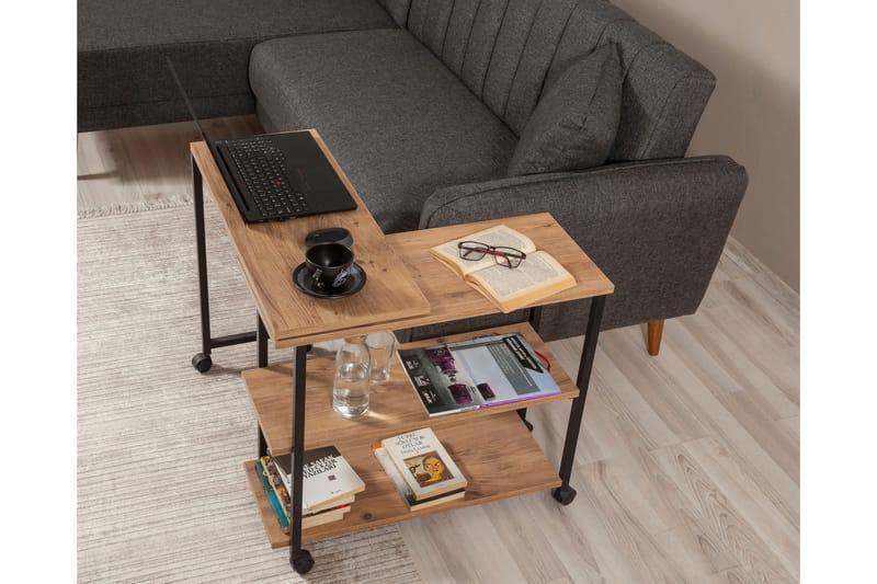 Lantenot Sidebord 76cm - Natur / Svart - Møbler - Bord - Avlastningsbord & sidobord - Lampebord & sidebord