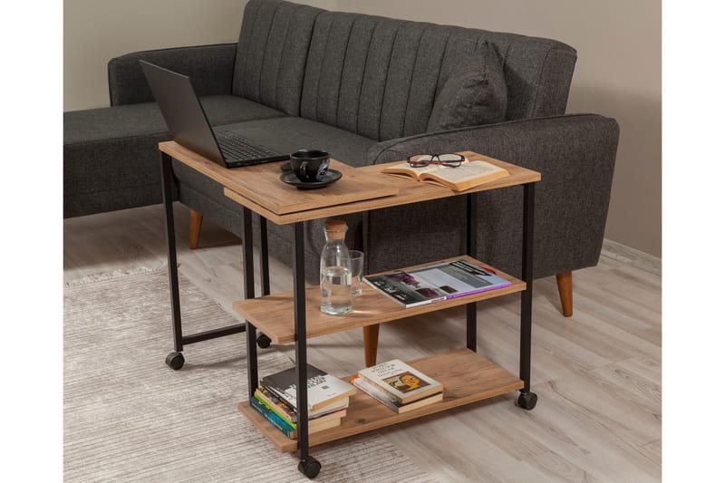 Lantenot Sidebord 76cm - Natur / Svart - Møbler - Bord - Avlastningsbord & sidobord - Lampebord & sidebord