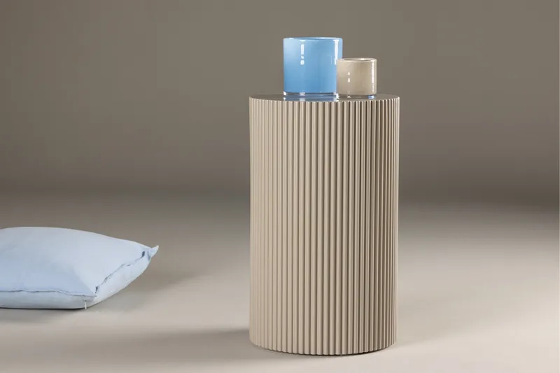 Lenox Sidebord 50 cm - Beige - Møbler - Bord - Avlastningsbord & sidobord - Pidestall & blomsterpidestall