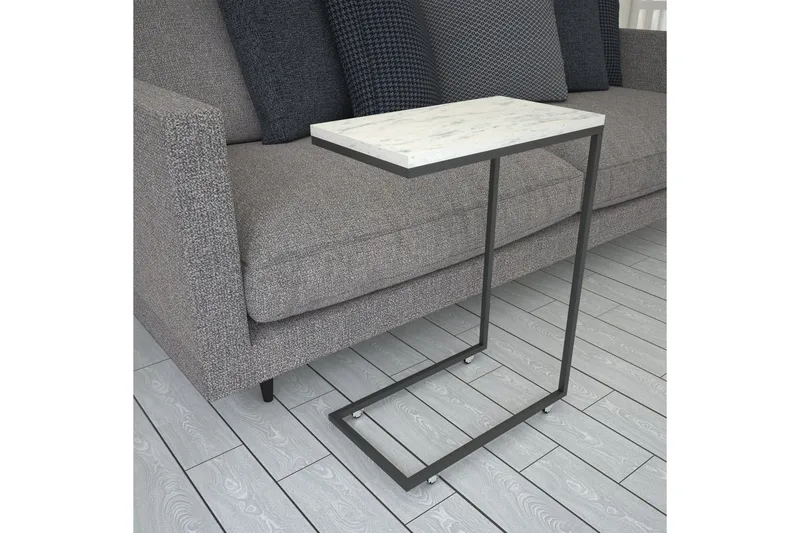 Maddeson Side Avlastningsbord 46 cm - Svart / Hvit - Møbler - Bord - Avlastningsbord & sidobord - Lampebord & sidebord