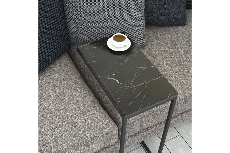 Maddeson Sidebord 46 cm - Svart/Hvit - Møbler - Bord - Avlastningsbord & sidobord - Lampebord & sidebord