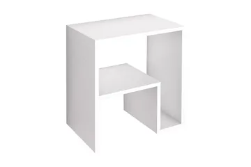 Malem Sidebord 52 cm 2 Hyller - Hvit - Møbler - Bord - Avlastningsbord & sidobord - Lampebord & sidebord