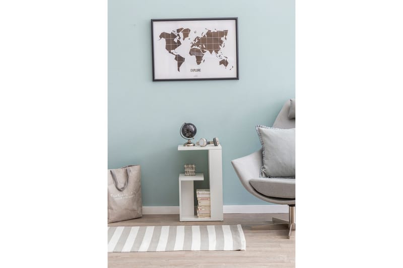 Melindy Avlastningsbord 35 cm - Hvit - Møbler - Bord - Avlastningsbord & sidobord - Lampebord & sidebord