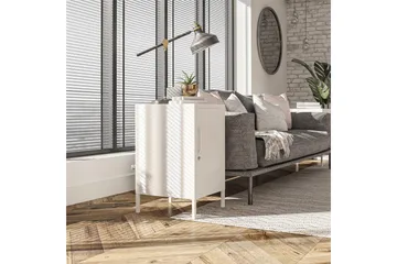 Mission District Sidebord 38x40 cm Hvit - Dorel Home - Møbler - Bord - Avlastningsbord & sidobord - Lampebord & sidebord