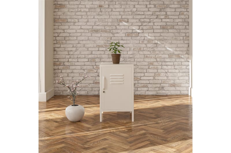 Mission District Sidebord 38x40 cm Hvit - Dorel Home - Møbler - Bord - Avlastningsbord & sidobord - Lampebord & sidebord