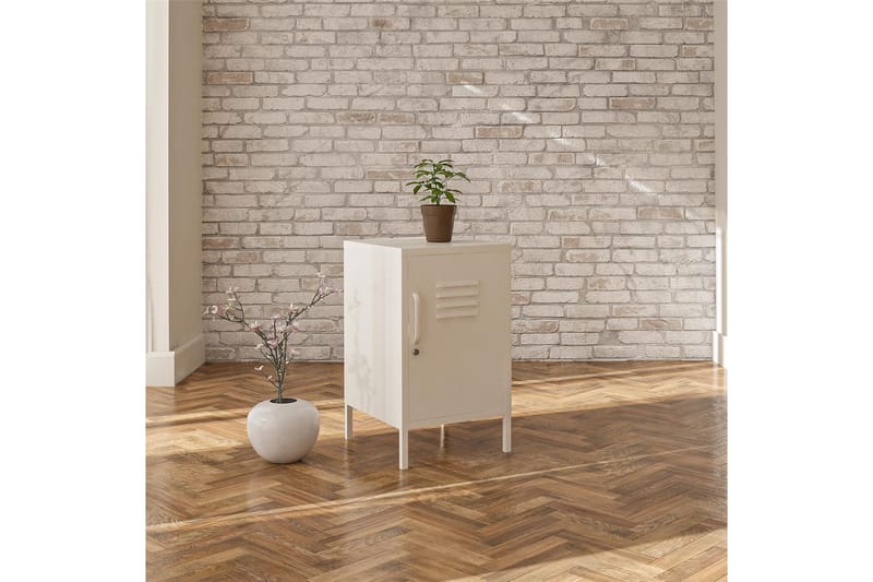 Mission District Sidebord 38x40 cm Hvit - Dorel Home - Møbler - Bord - Avlastningsbord & sidobord - Lampebord & sidebord