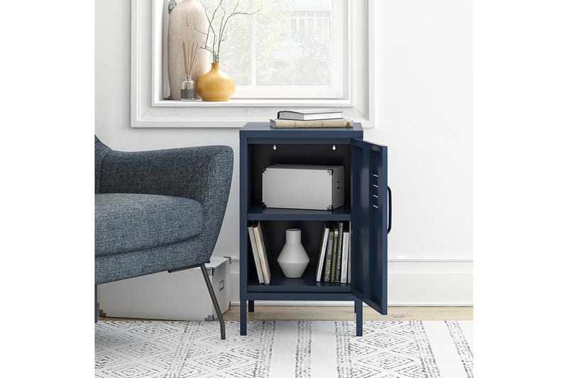 Moon Phases Sidebord 38x40 cm Blå - Dorel Home - Møbler - Bord - Avlastningsbord & sidobord - Lampebord & sidebord