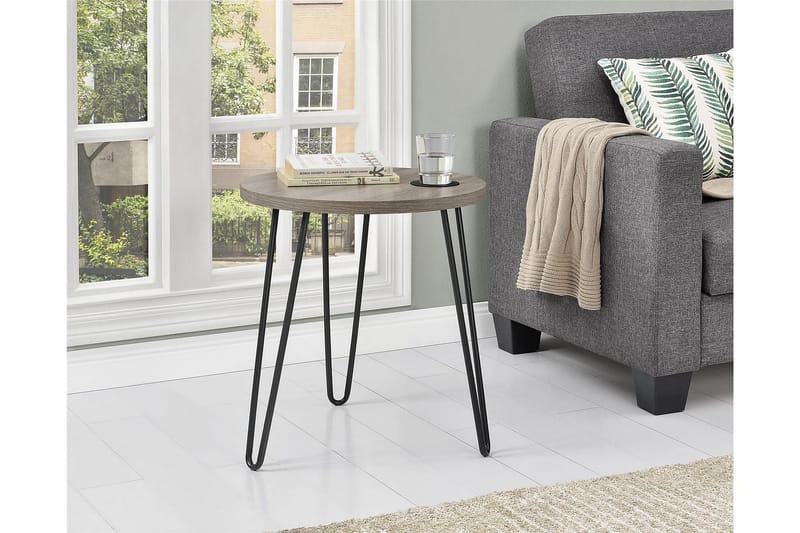 Owen Avlastningsbord 50 cm Grå - Dorel Home - Møbler - Bord - Avlastningsbord & sidobord - Lampebord & sidebord