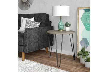 Owen Avlastningsbord 50 cm Grå - Dorel Home - Møbler - Bord - Avlastningsbord & sidobord - Lampebord & sidebord