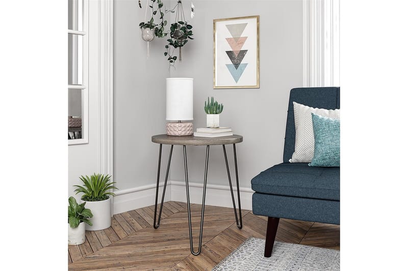 Owen Avlastningsbord 50 cm Grå - Dorel Home - Møbler - Bord - Avlastningsbord & sidobord - Lampebord & sidebord