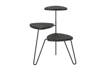 Sidebord AtHena 55 cm Marmorlook/Svart - Novogratz - Møbler - Bord - Avlastningsbord & sidobord - Lampebord & sidebord