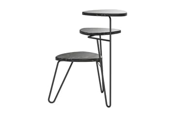 Sidebord AtHena 55 cm Marmorlook/Svart - Novogratz - Møbler - Bord - Avlastningsbord & sidobord - Lampebord & sidebord