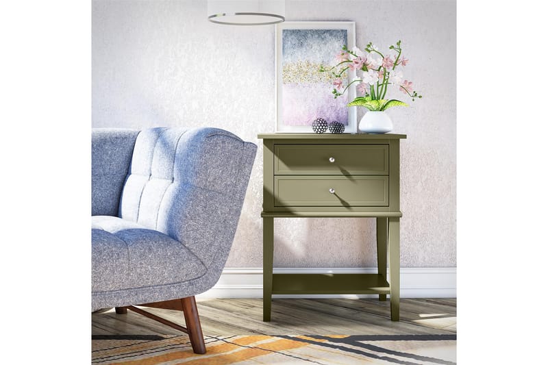 Sidebord Franklin 56x39 cm Olivengrønn - Queer Eye - Møbler - Bord - Avlastningsbord & sidobord - Lampebord & sidebord