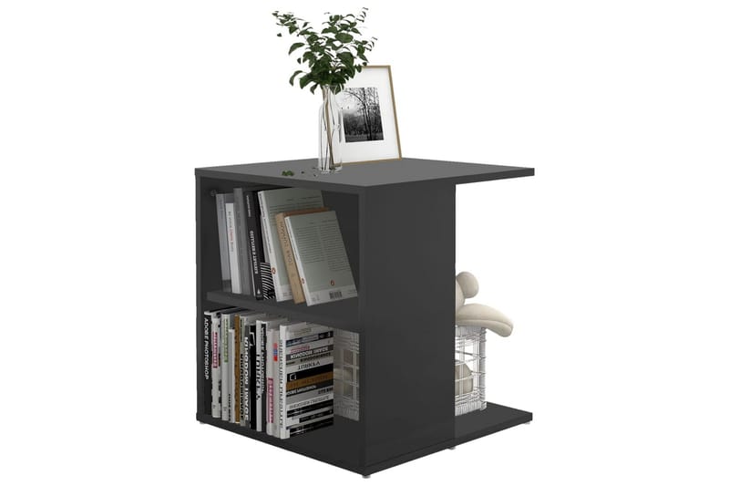 Sidebord grå 45x45x48 cm sponplate - Grå - Lampebord & sidebord - Brettbord og småbord