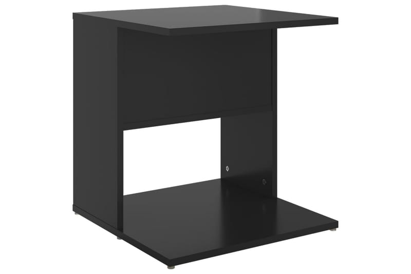 Sidebord høyglans svart 45x45x48 cm sponplate - Svart - Lampebord & sidebord - Brettbord og småbord