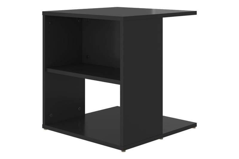 Sidebord høyglans svart 45x45x48 cm sponplate - Svart - Lampebord & sidebord - Brettbord og småbord