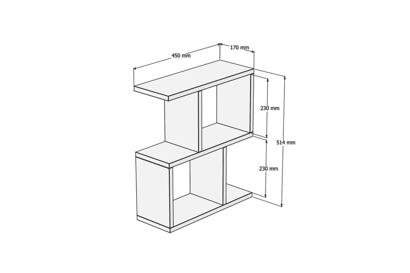 Sidebord Jenine 45x51,4x45 cm - Blå - Lampebord & sidebord - Brettbord og småbord