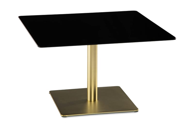 Sidebord Leros 75 cm - Glass/Svart/Messing - Lampebord & sidebord - Brettbord og småbord