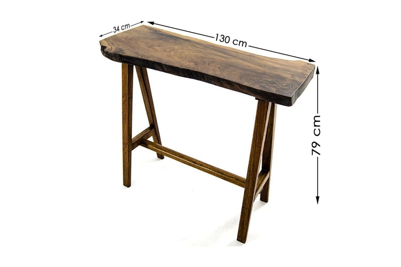 Sidebord Malaon 130 cm - Mørkebrun - Lampebord & sidebord - Brettbord og småbord