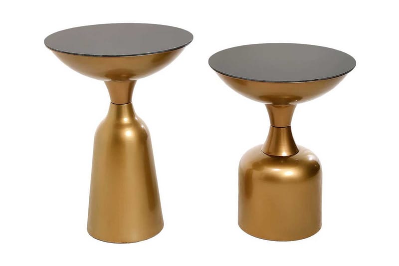 Sidebord Maner Set Rundt - Gull - Lampebord & sidebord - Brettbord og småbord