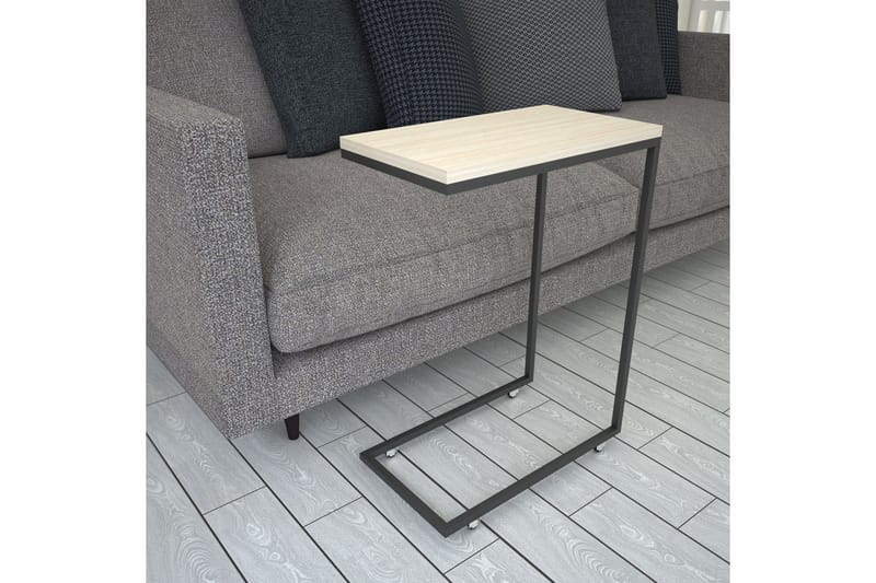 Sidebord Mertha 46 cm - Beige/Svart - Møbler - Bord - Avlastningsbord & sidobord - Lampebord & sidebord