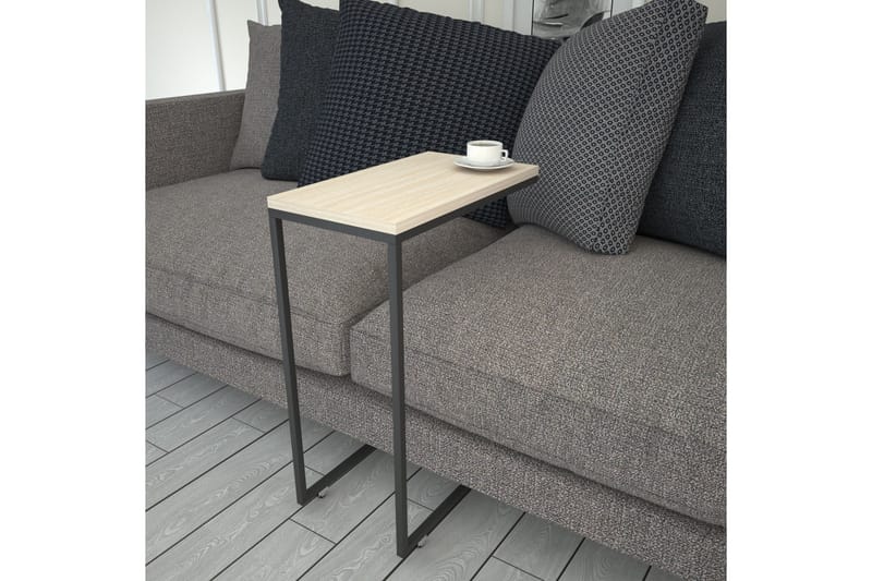 Sidebord Mertha 46 cm - Beige/Svart - Møbler - Bord - Avlastningsbord & sidobord - Lampebord & sidebord