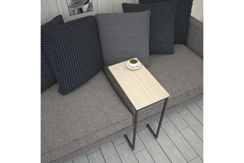Sidebord Mertha 46 cm - Beige/Svart - Møbler - Bord - Avlastningsbord & sidobord - Lampebord & sidebord