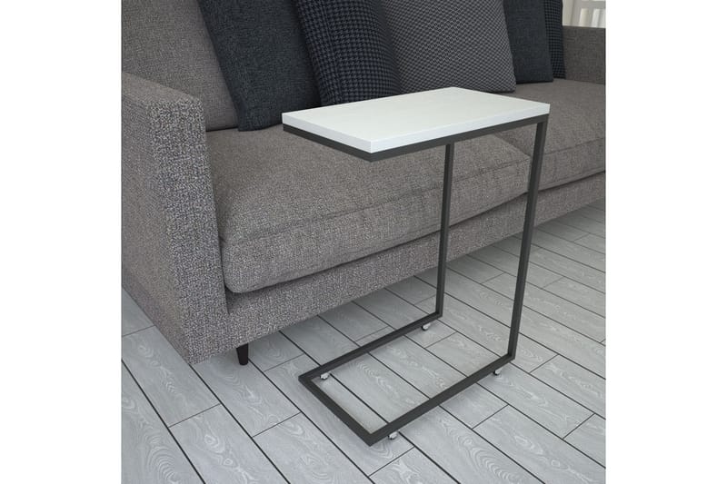 Sidebord Mertha 46 cm - Hvit - Møbler - Bord - Avlastningsbord & sidobord - Lampebord & sidebord