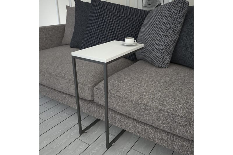 Sidebord Mertha 46 cm - Hvit - Møbler - Bord - Avlastningsbord & sidobord - Lampebord & sidebord