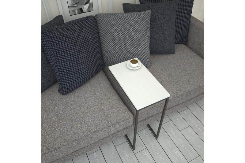 Sidebord Mertha 46 cm - Hvit - Møbler - Bord - Avlastningsbord & sidobord - Lampebord & sidebord
