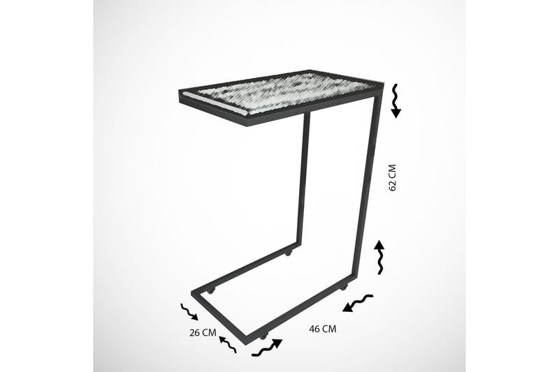 Sidebord Mertha 46 cm - Lys Natur/Svart - Lampebord & sidebord - Brettbord og småbord