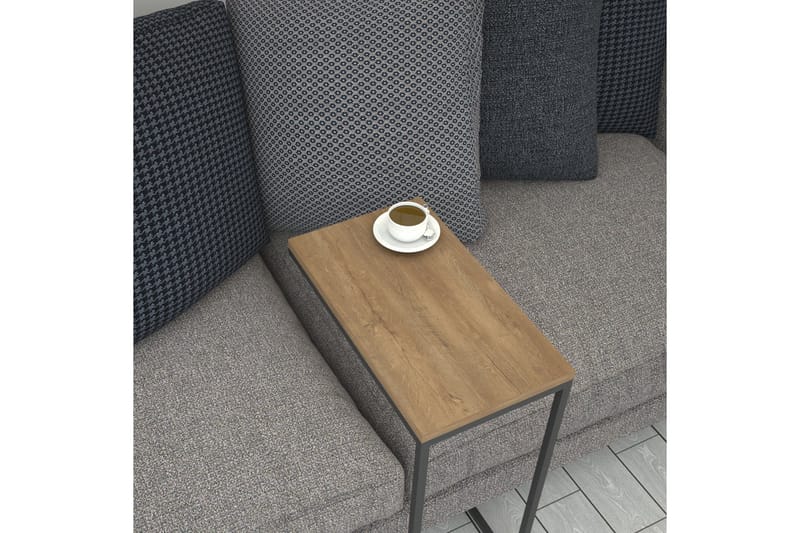 Sidebord Mertha 46 cm - Mørke Natur/Svart - Møbler - Bord - Avlastningsbord & sidobord - Lampebord & sidebord