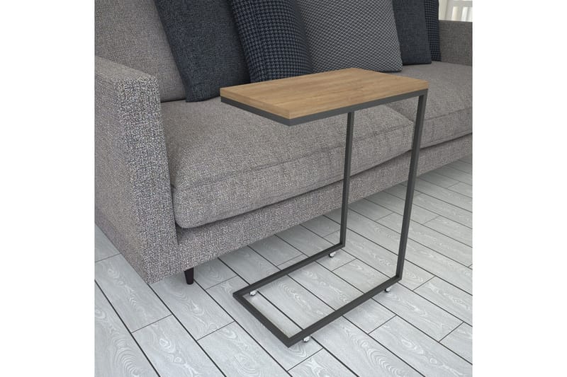 Sidebord Mertha 46 cm - Mørke Natur/Svart - Møbler - Bord - Avlastningsbord & sidobord - Lampebord & sidebord
