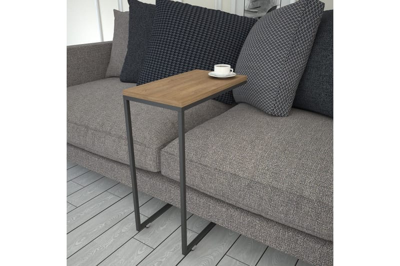Sidebord Mertha 46 cm - Mørke Natur/Svart - Møbler - Bord - Avlastningsbord & sidobord - Lampebord & sidebord