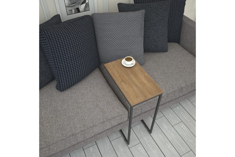 Sidebord Mertha 46 cm - Mørke Natur/Svart - Møbler - Bord - Avlastningsbord & sidobord - Lampebord & sidebord
