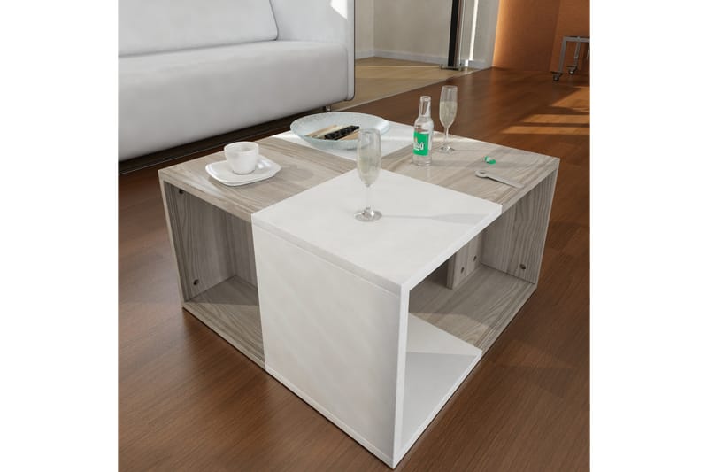 Sidebord Muoi Delbart 30 cm - Hvit - Brettbord og småbord - Lampebord & sidebord