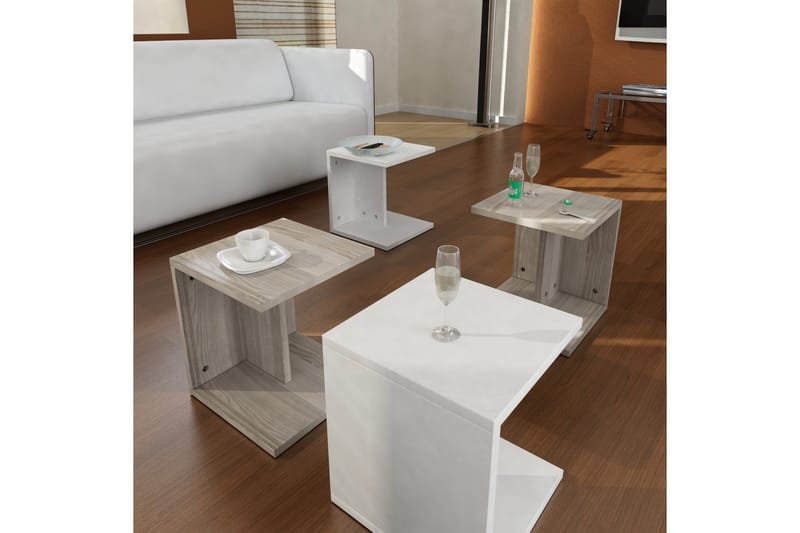Sidebord Muoi Delbart 30 cm - Hvit - Lampebord & sidebord - Brettbord og småbord