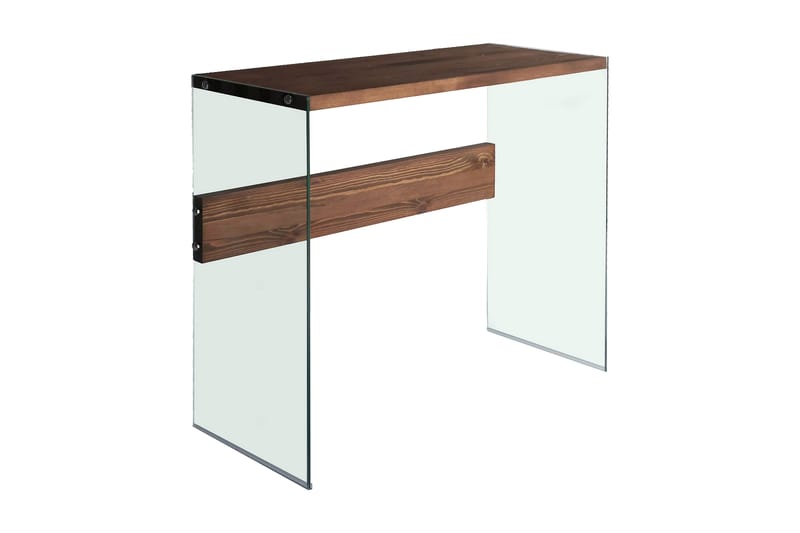 Sidebord Niagarania 91 cm - Mørkebrun / herdet glass - Lampebord & sidebord - Brettbord og småbord