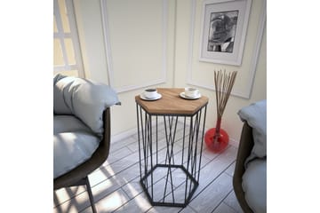 Sidebord Ubbeboda 40 cm Sekskant - Lysebrun/Svart - Møbler - Bord - Avlastningsbord & sidobord - Lampebord & sidebord