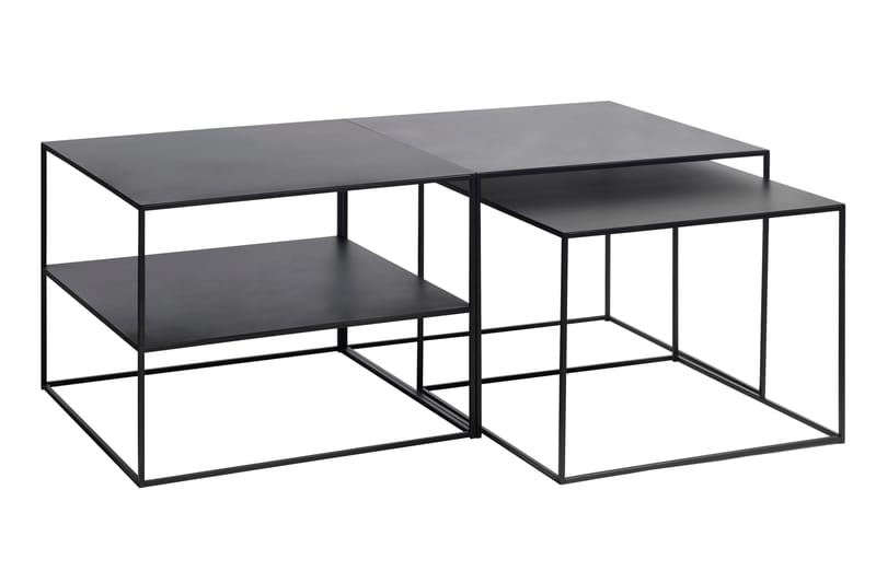 Sidebord Venim 2 st - Svart - Møbler - Bord - Avlastningsbord & sidobord - Lampebord & sidebord