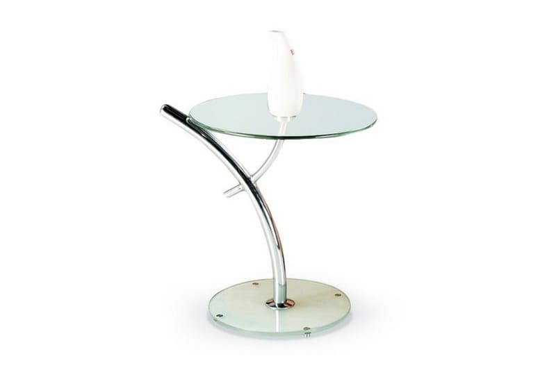 Sidebord Posnick 50 cm Rundt - Glass - Brettbord og småbord - Lampebord & sidebord