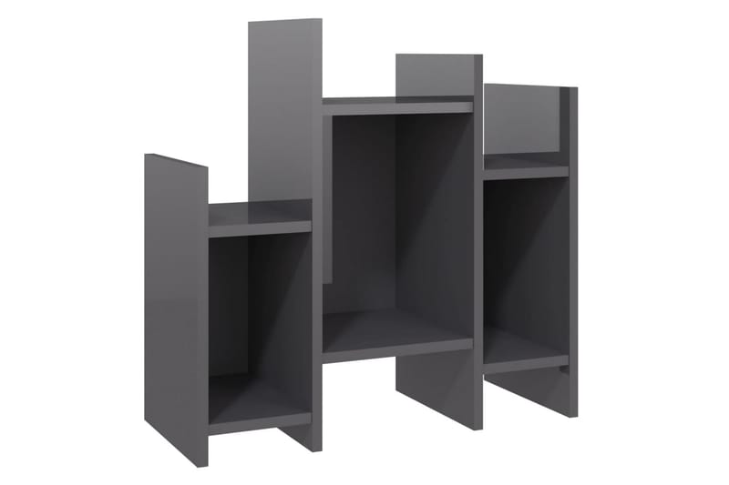 Sideskap høyglans grå 60x26x60 cm sponplate - Grå - Lampebord & sidebord - Brettbord og småbord