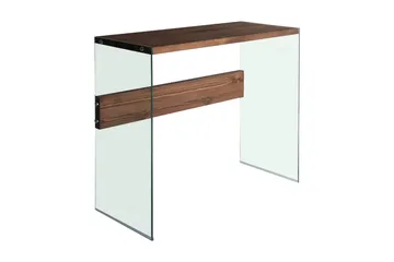 Thorold Sidebord 91 cm - Mørkebrun / herdet glass - Møbler - Bord - Avlastningsbord & sidobord - Lampebord & sidebord