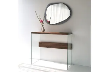 Thorold Sidebord 91 cm - Mørkebrun / herdet glass - Møbler - Bord - Avlastningsbord & sidobord - Lampebord & sidebord