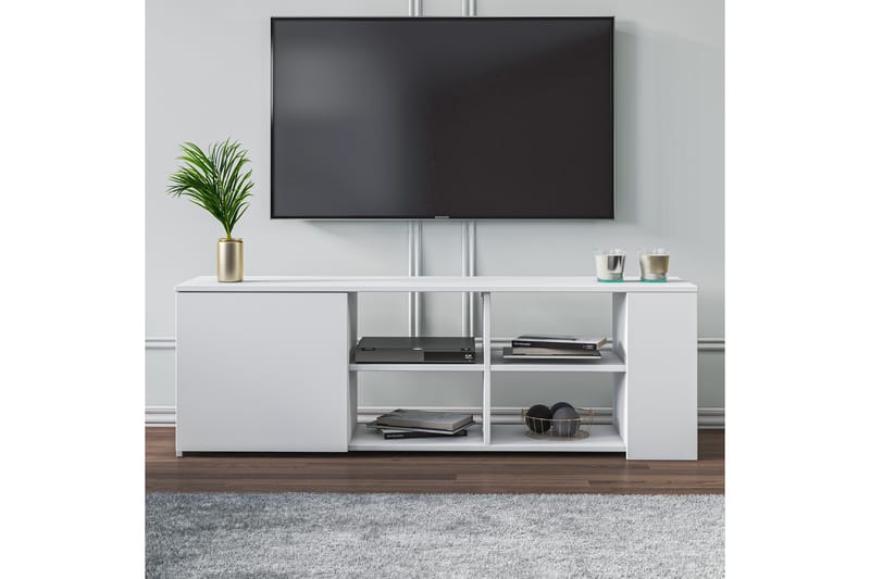 TV-benk Puento 150 cm - Hvit - Lampebord & sidebord - Brettbord og småbord