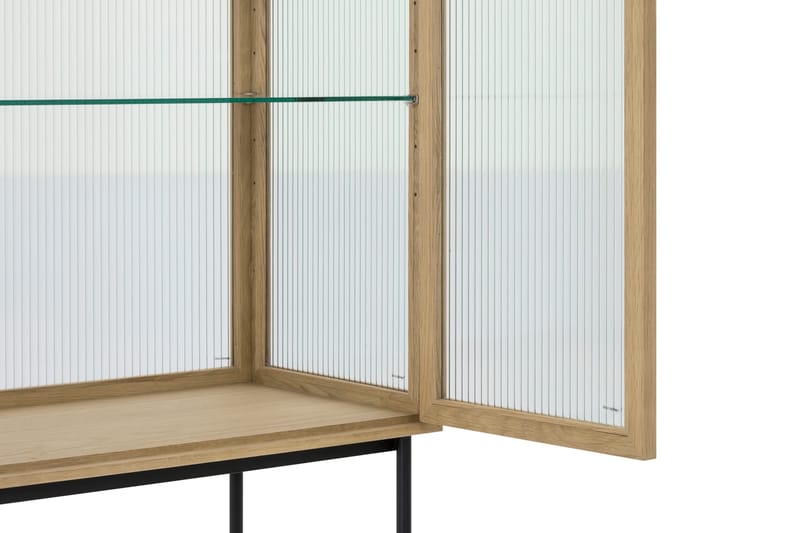 Vitrineskap Karyk 80 cm - Natur - Lampebord & sidebord - Brettbord og småbord
